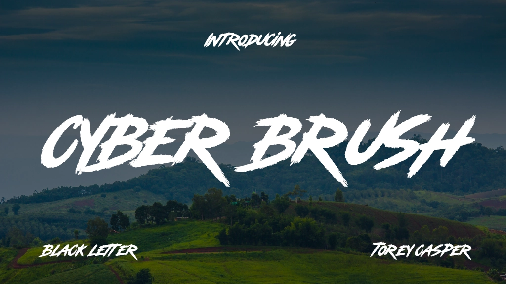 Cyber Brush Font Sample Image 1