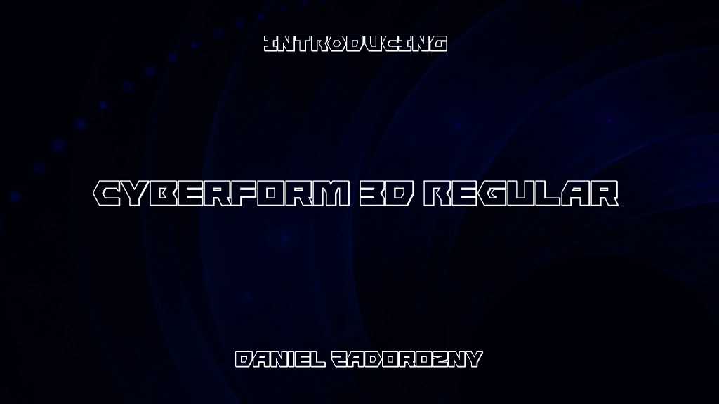 Cyberform 3D Regular 글꼴 샘플 이미지  1