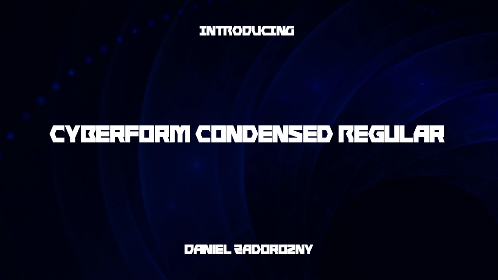 Cyberform Condensed Regular Immagini di esempio dei caratteri  1