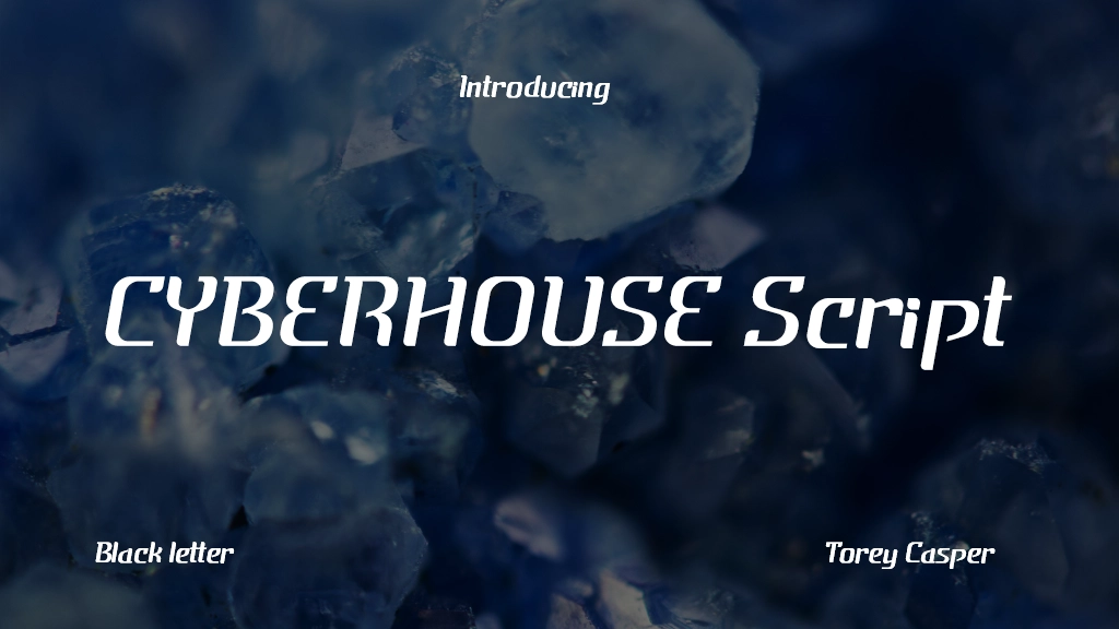 CYBERHOUSE Script Font Sample Image 1