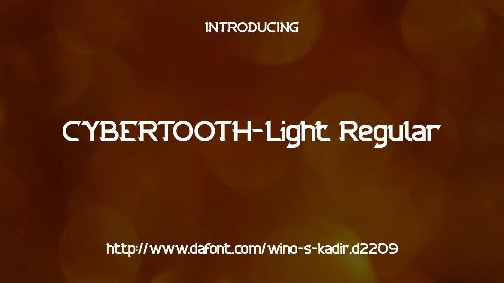 CYBERTOOTH-Light Regular Font Sample Images  1