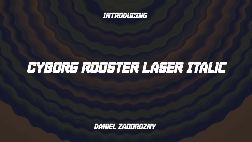 Cyborg Rooster Laser Italic Font Sample Images  1