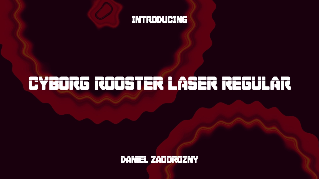 Cyborg Rooster Laser Regular Font Sample Images  1