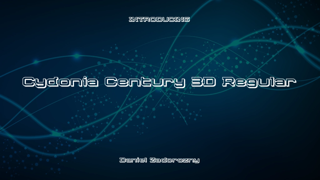 Cydonia Century 3D Regular Font Sample Images  1