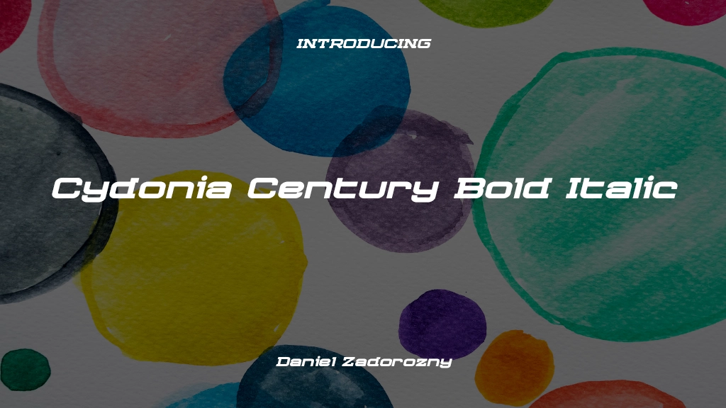 Cydonia Century Bold Italic Bold Italic 글꼴 샘플 이미지  1