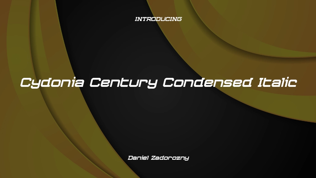 Cydonia Century Condensed Italic Condensed Italic 글꼴 샘플 이미지  1