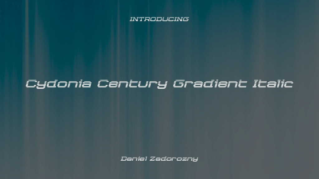 Cydonia Century Gradient Italic Italic Font Sample Images  1