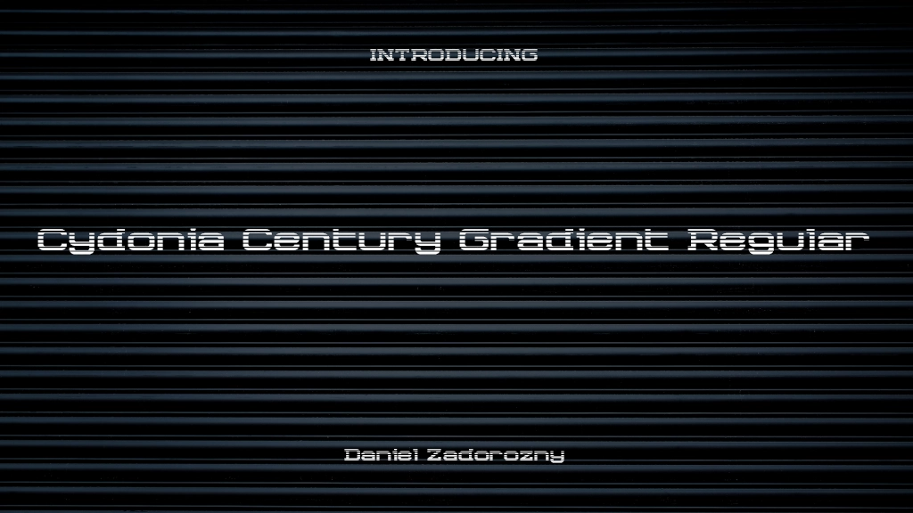 Cydonia Century Gradient Regular Font Sample Images  1