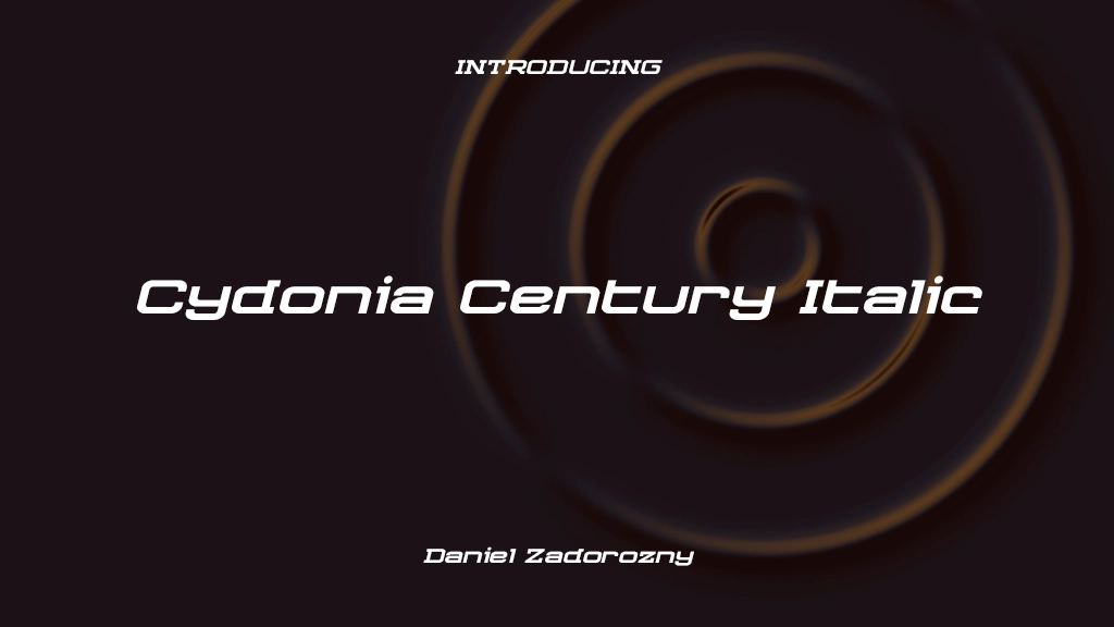 Cydonia Century Italic Italic Beispielbilder für Schriftarten  1