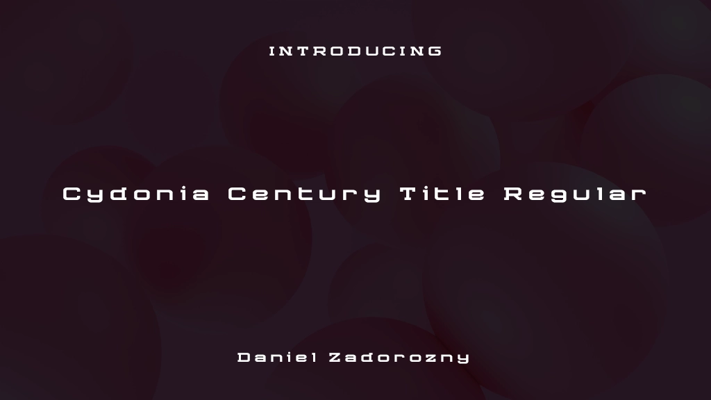 Cydonia Century Title Regular Font Sample Images  1