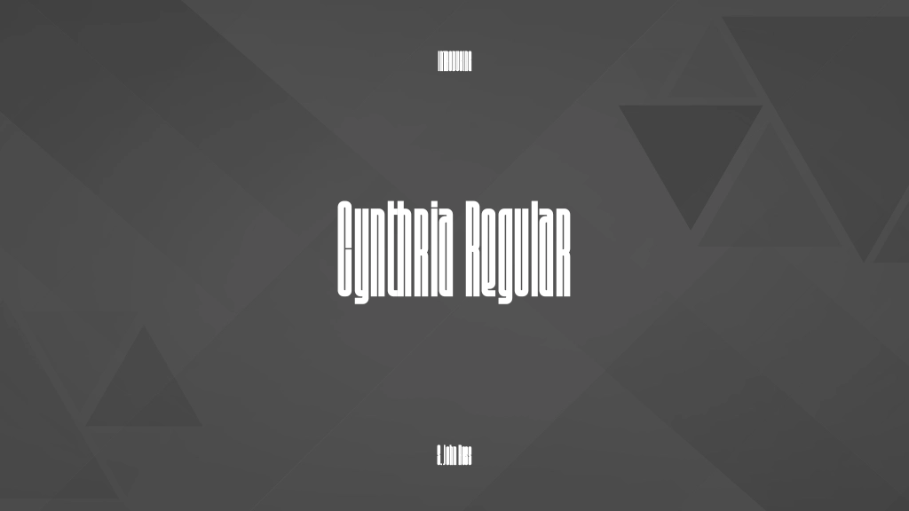 Cynthria Regular Font Sample Images  1