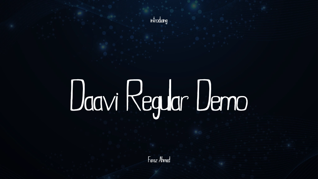 Daavi Regular Demo Font Sample Images  1