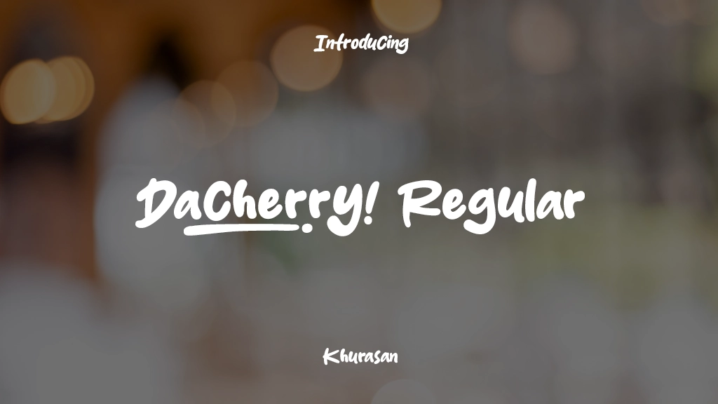 Dacherry Regular Font Sample Images  1