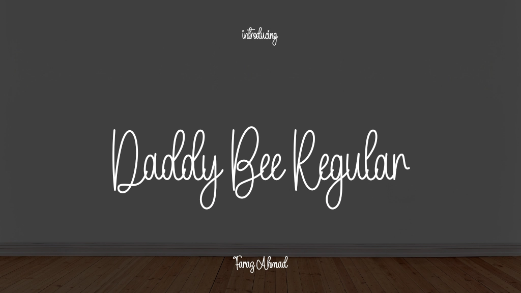 Daddy Bee Regular Font Sample Images  1