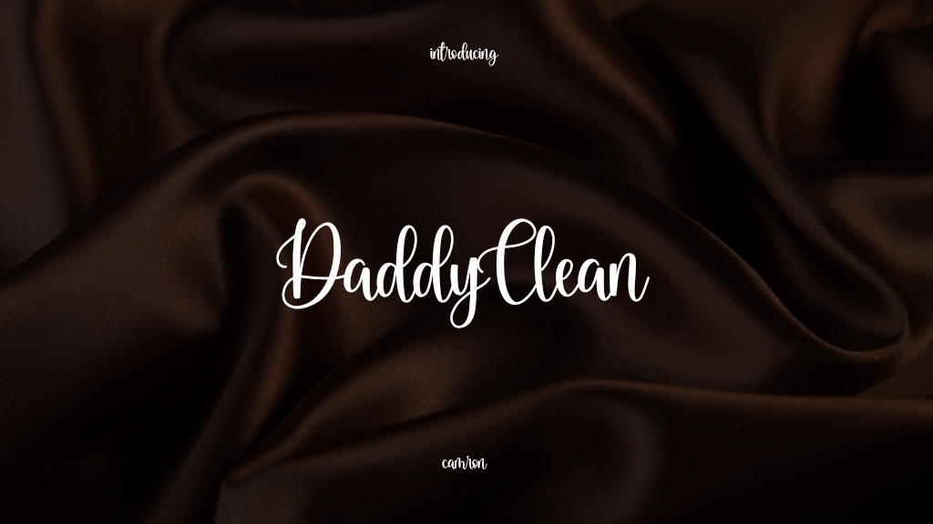 Daddy Clean Font Sample Images  1