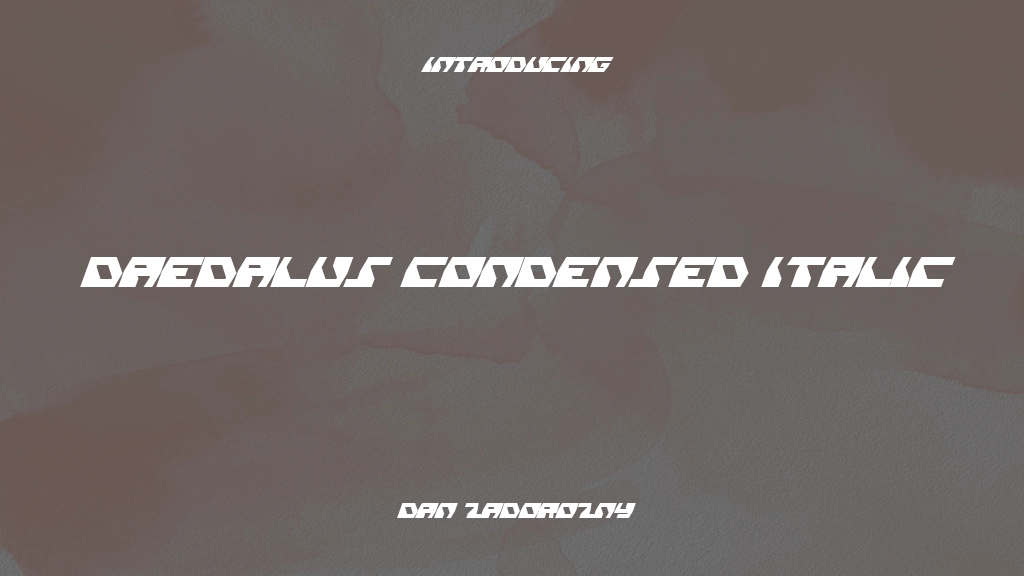 Daedalus Condensed Condensed Italic フォントサンプル画像  1