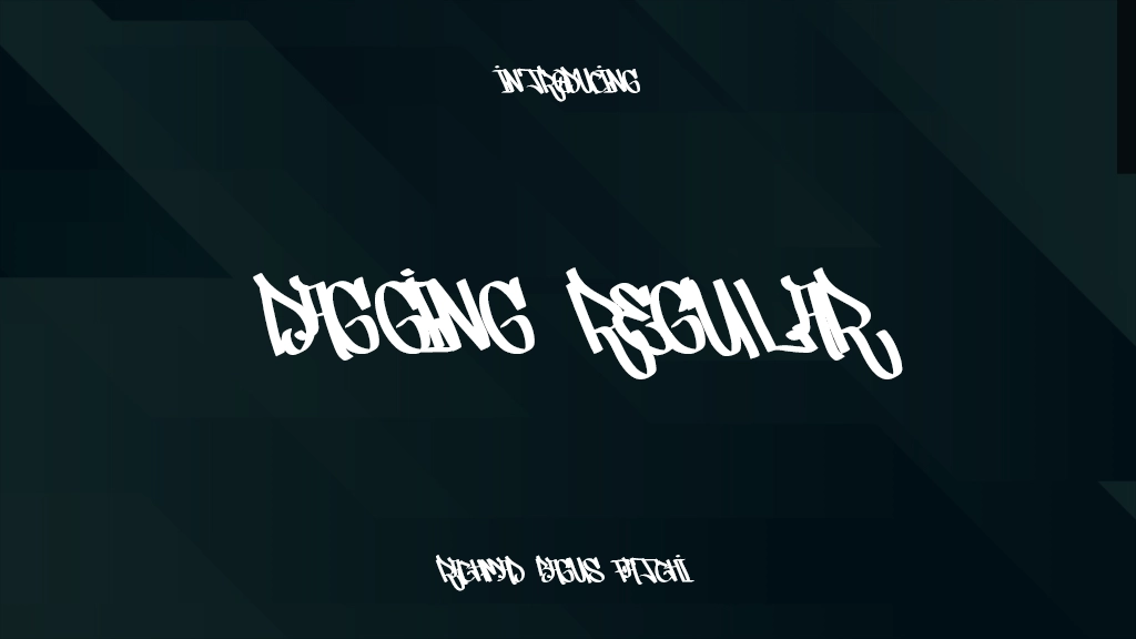 Dagging Regular Font Sample Images  1