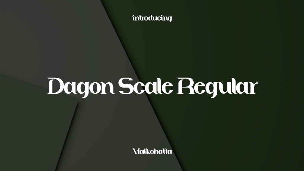 Dagon Scale Regular 글꼴 샘플 이미지  1