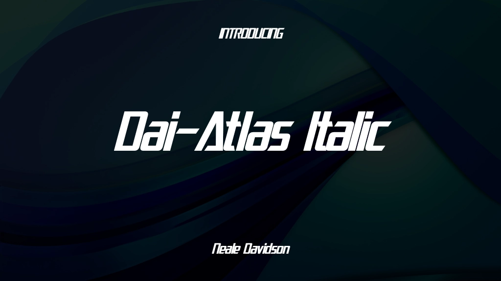 Dai-Atlas Italic Font Sample Images  1