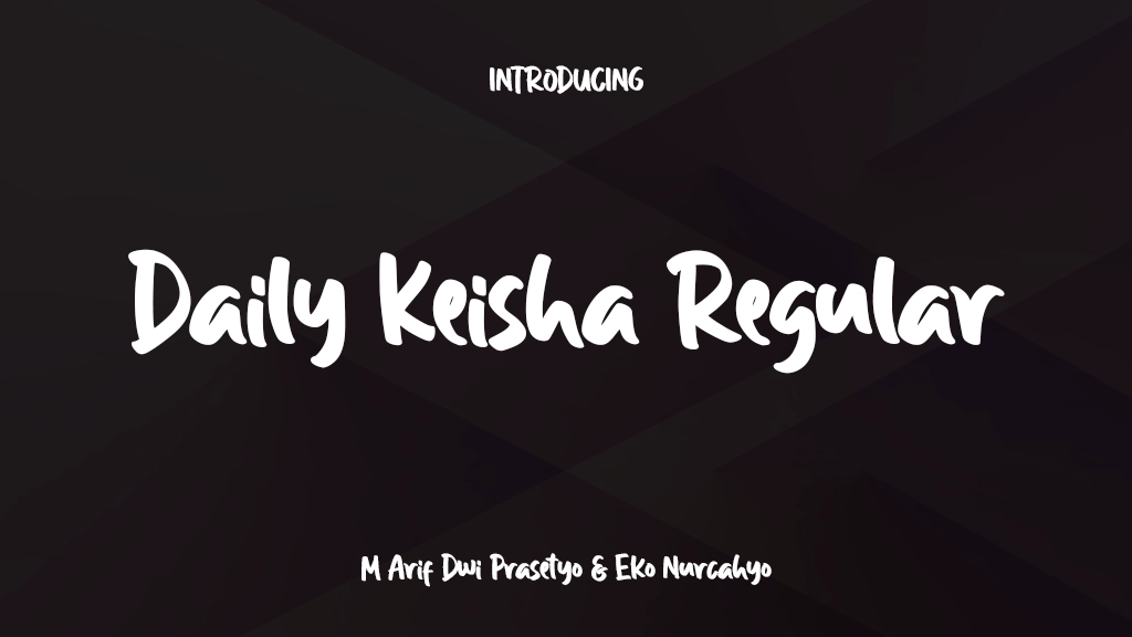 Daily Keisha Regular Beispielbilder für Schriftarten  1