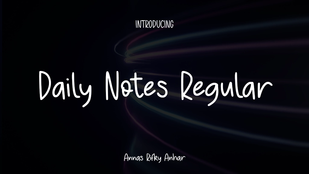 Daily Notes Regular Font Sample Images  1