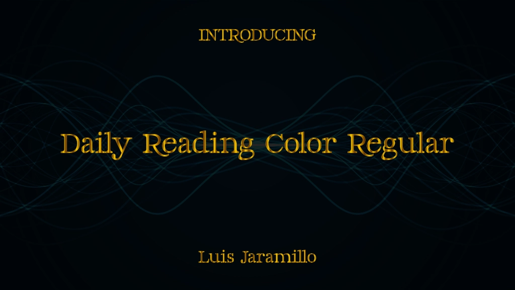 Daily Reading Color Regular Font Sample Images  1