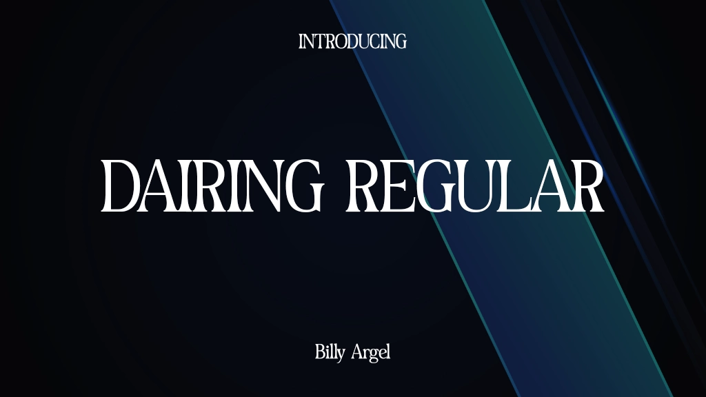 Dairing Regular Font Sample Images  1