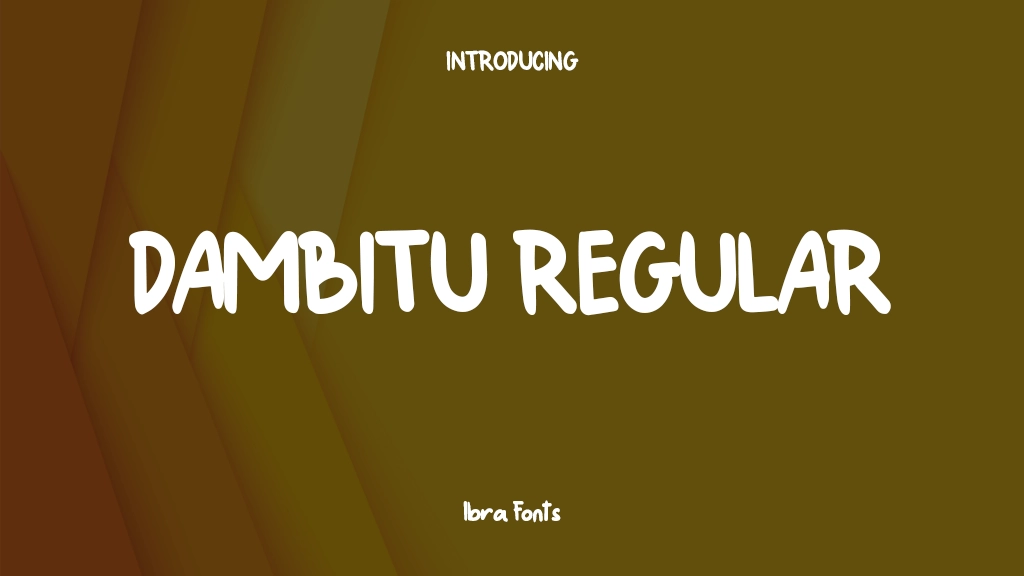 Dambitu Regular Font Sample Images  1