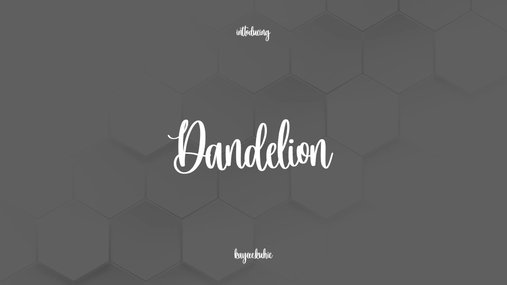 Dandelion Font Sample Images  1