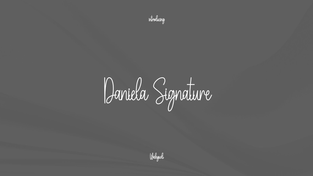 Daniela Signature Images d’exemples de polices  1