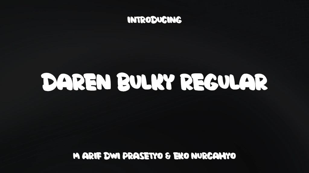 Daren Bulky Regular Images d’exemples de polices  1