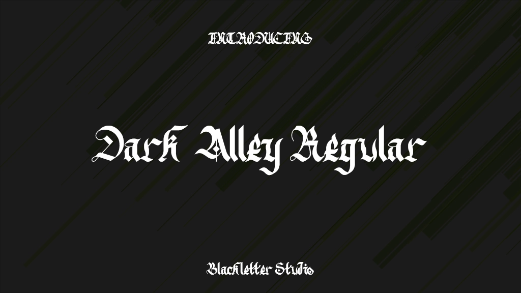 Dark Alley Regular フォントサンプル画像  1