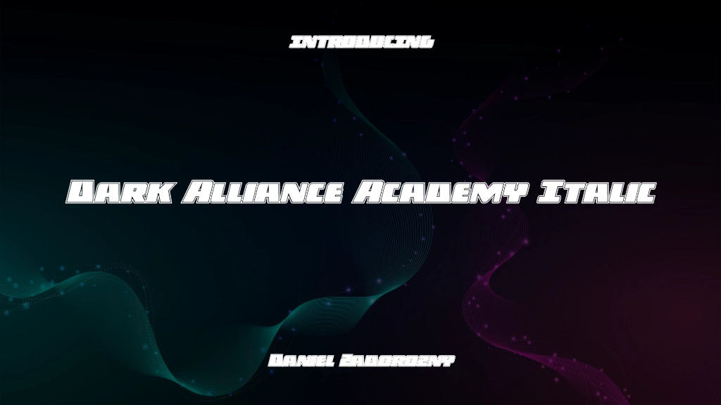 Dark Alliance Academy Italic Images d’exemples de polices  1