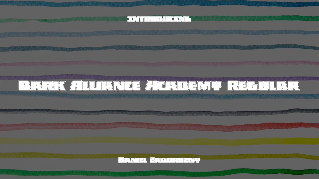 Dark Alliance Academy Regular Beispielbilder für Schriftarten  1