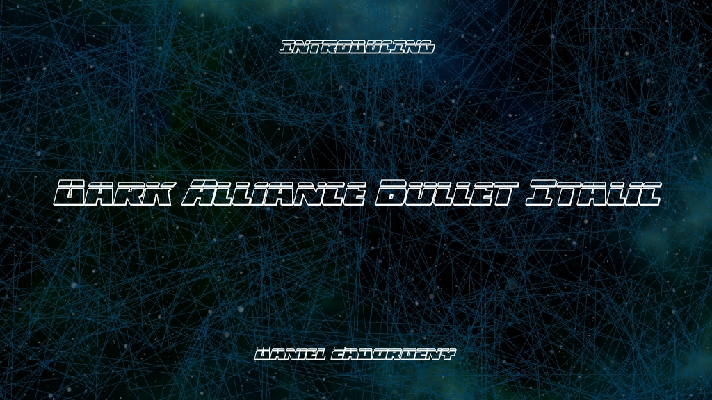 Dark Alliance Bullet Italic Images d’exemples de polices  1