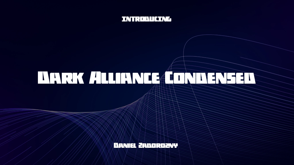 Dark Alliance Condensed Condensed 글꼴 샘플 이미지  1