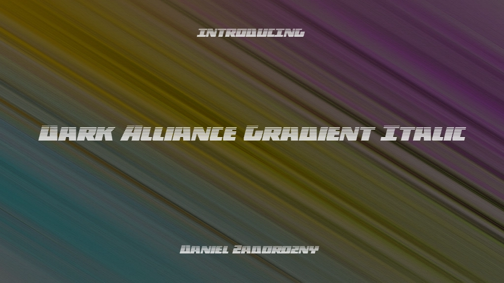 Dark Alliance Gradient Italic Images d’exemples de polices  1