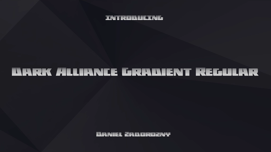 Dark Alliance Gradient Regular Beispielbilder für Schriftarten  1