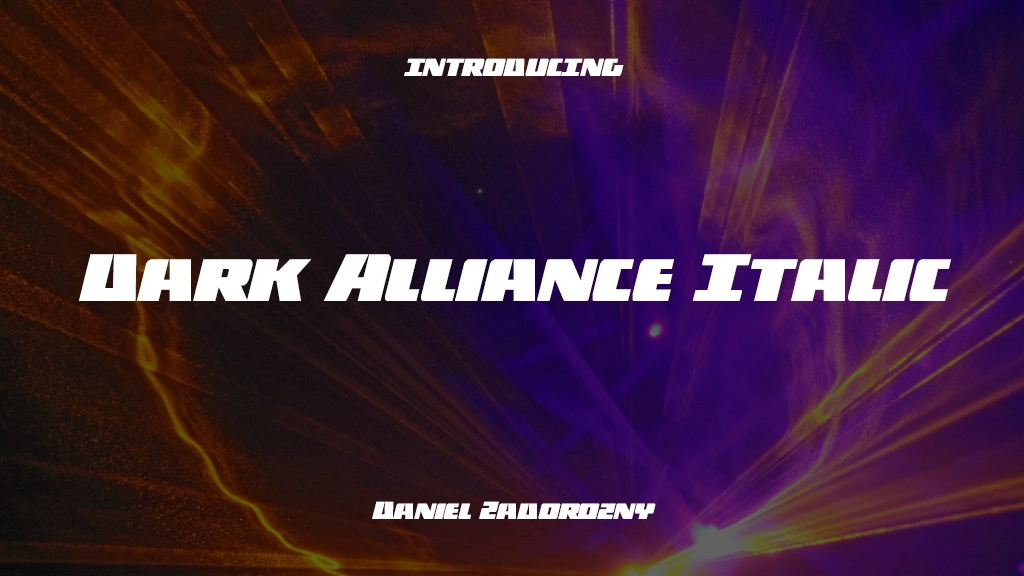 Dark Alliance Italic Images d’exemples de polices  1