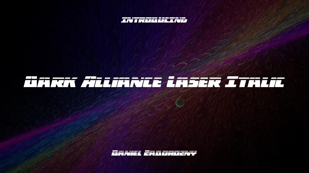 Dark Alliance Laser Italic Images d’exemples de polices  1