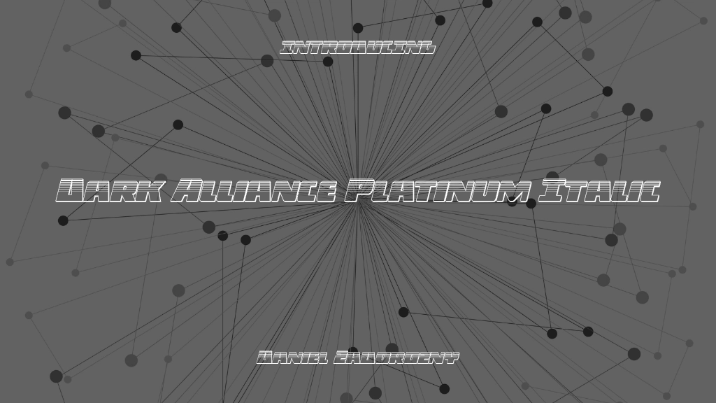 Dark Alliance Platinum Italic Images d’exemples de polices  1