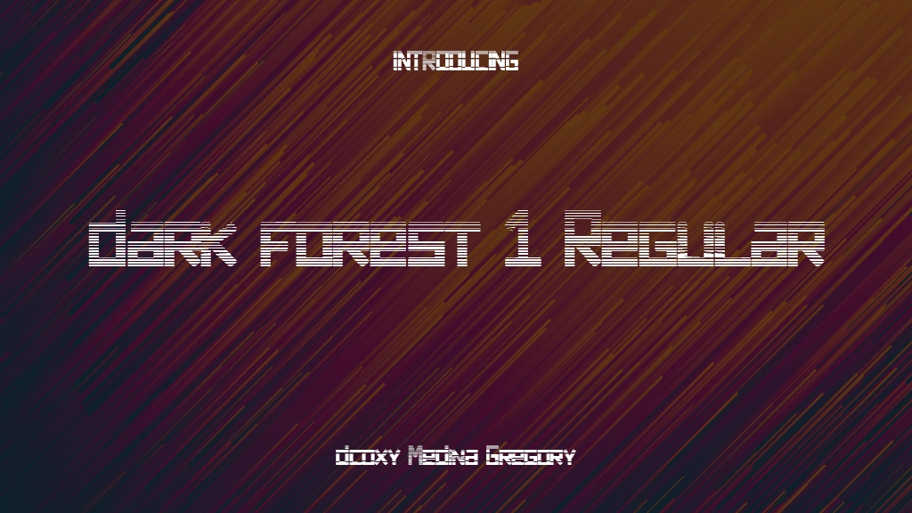 dark forest 1 Regular Font Sample Images  1