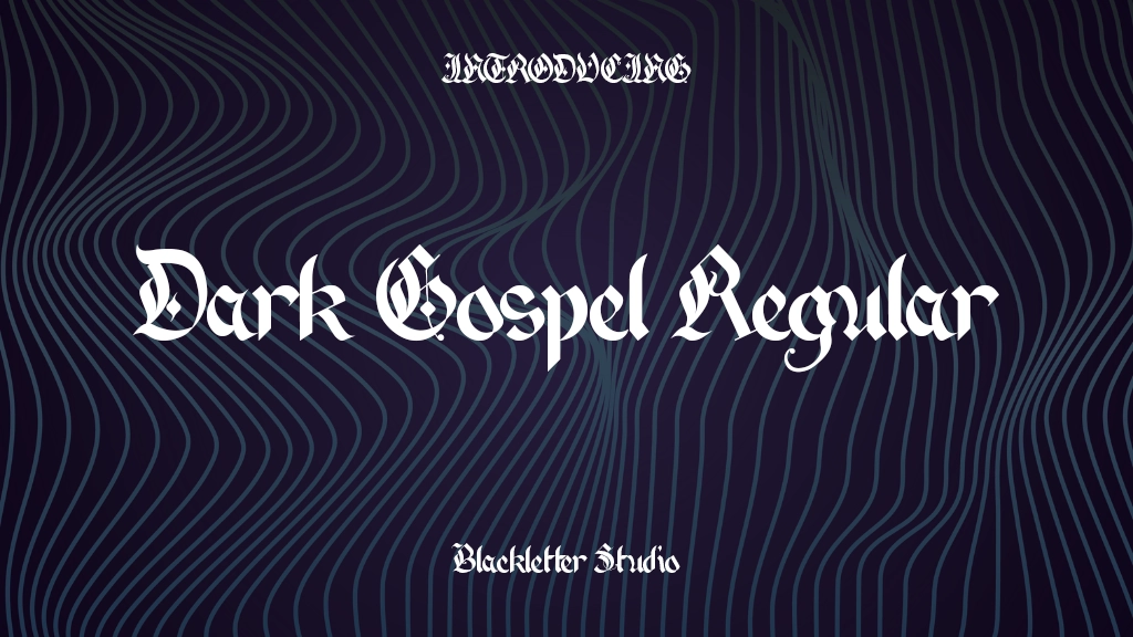 Dark Gospel Regular Font Sample Images  1