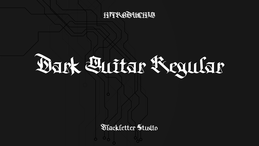 Dark Guitar Regular Font Sample Images  1