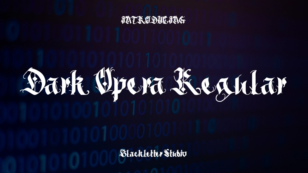 Dark Opera Regular Font Sample Images  1