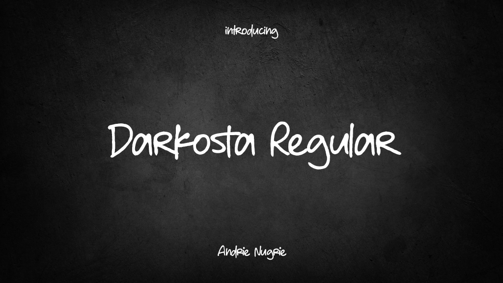 Darkosta Regular Immagini di esempio dei caratteri  1