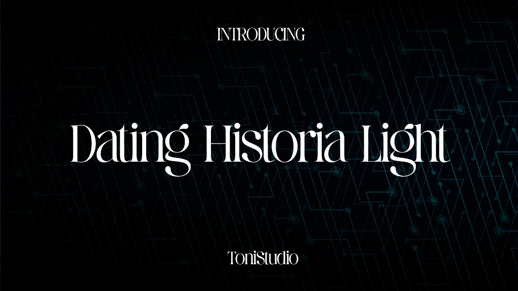 Dating Historia Light 글꼴 샘플 이미지  1