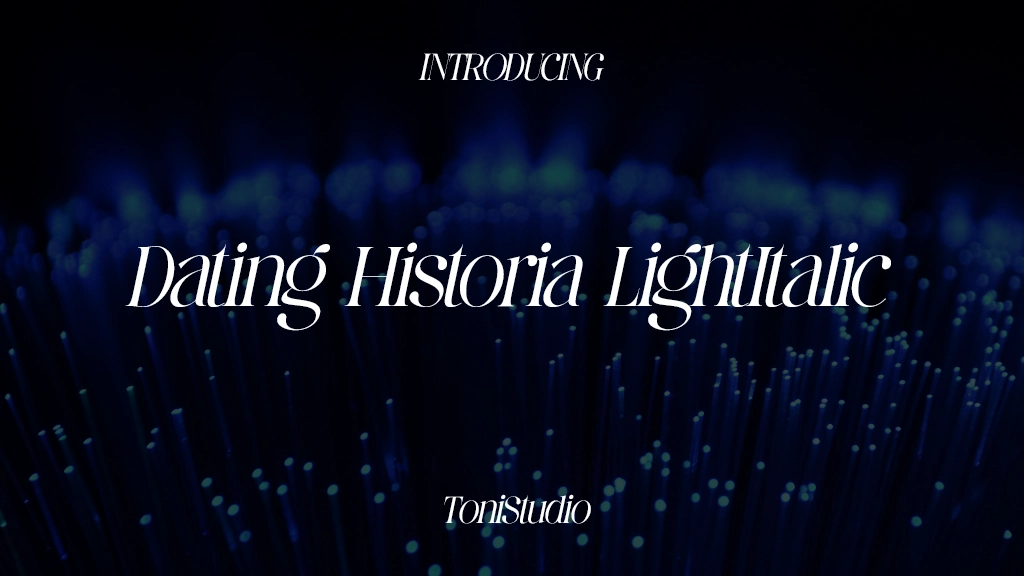 Dating Historia LightItalic 글꼴 샘플 이미지  1