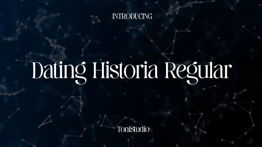 Dating Historia Regular 글꼴 샘플 이미지  1