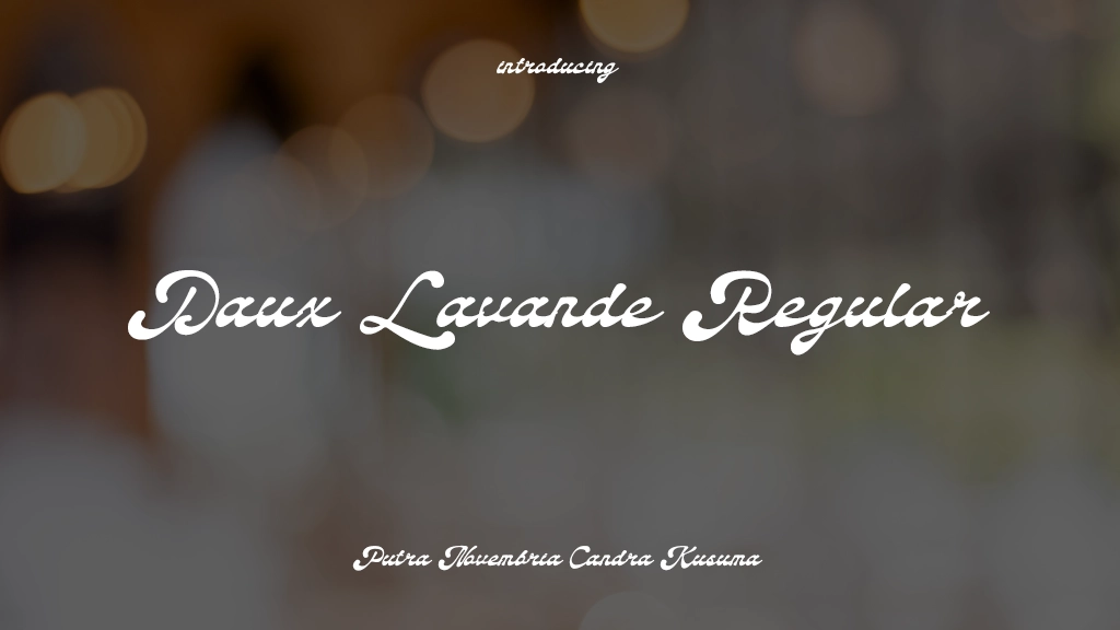 Daux Lavande Regular Font Sample Images  1